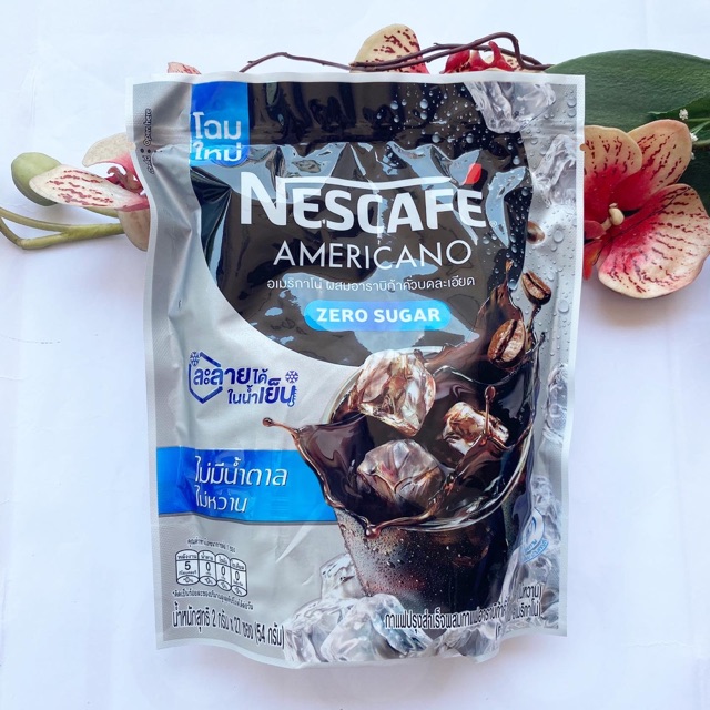 27 Sachets Expire 08/24 Nescafe Americano Instant Coffee No Sugar Unsweetened Blue Zero Shopee