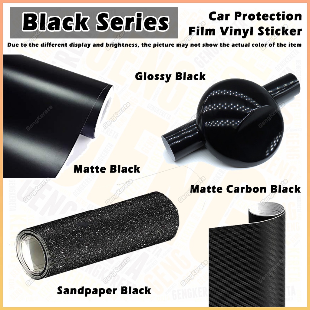 Black Series Matte Carbon Sandpaper Flash Fiber Vinyl Film Carbon Fibre