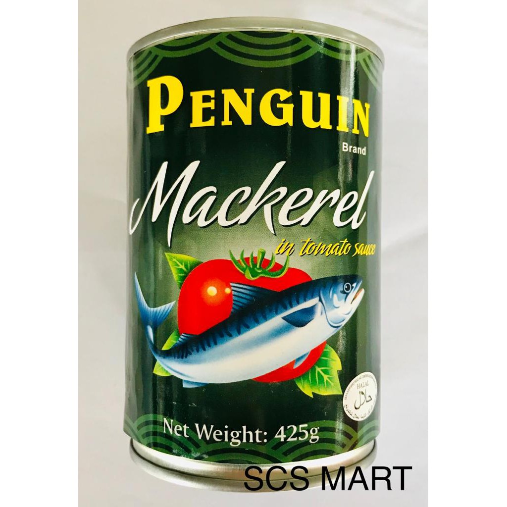 Penguin Brand Mackerel In Tomato Sauce 425g Ikan Mackerel Dalam Sos