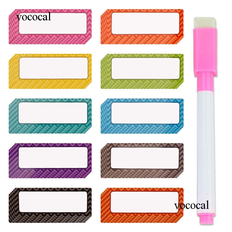 50PCS Dry Erase Labels Reusable Writable Erasable Shopee
