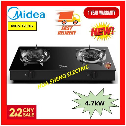 【READY STOCK】 MECK MIDEA GLASS TOP GAS STOVE MGSG888IB / MGSG889
