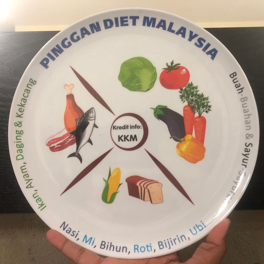 Pinggan Suku Separuh Diet Melamine Dewasa Portion bowl Plate Adult