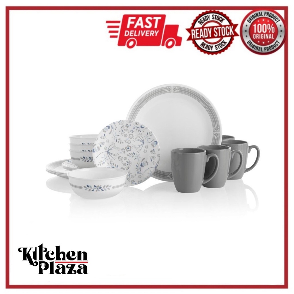 Corelle Signature Prairie Garden 16pcs Dinnerware Set Shopee Malaysia