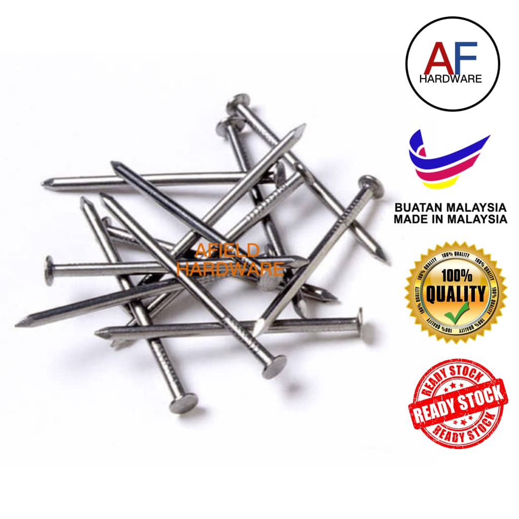 Paku Kayu Papan Iron Nails For Wood Metal Nail Shopee Malaysia