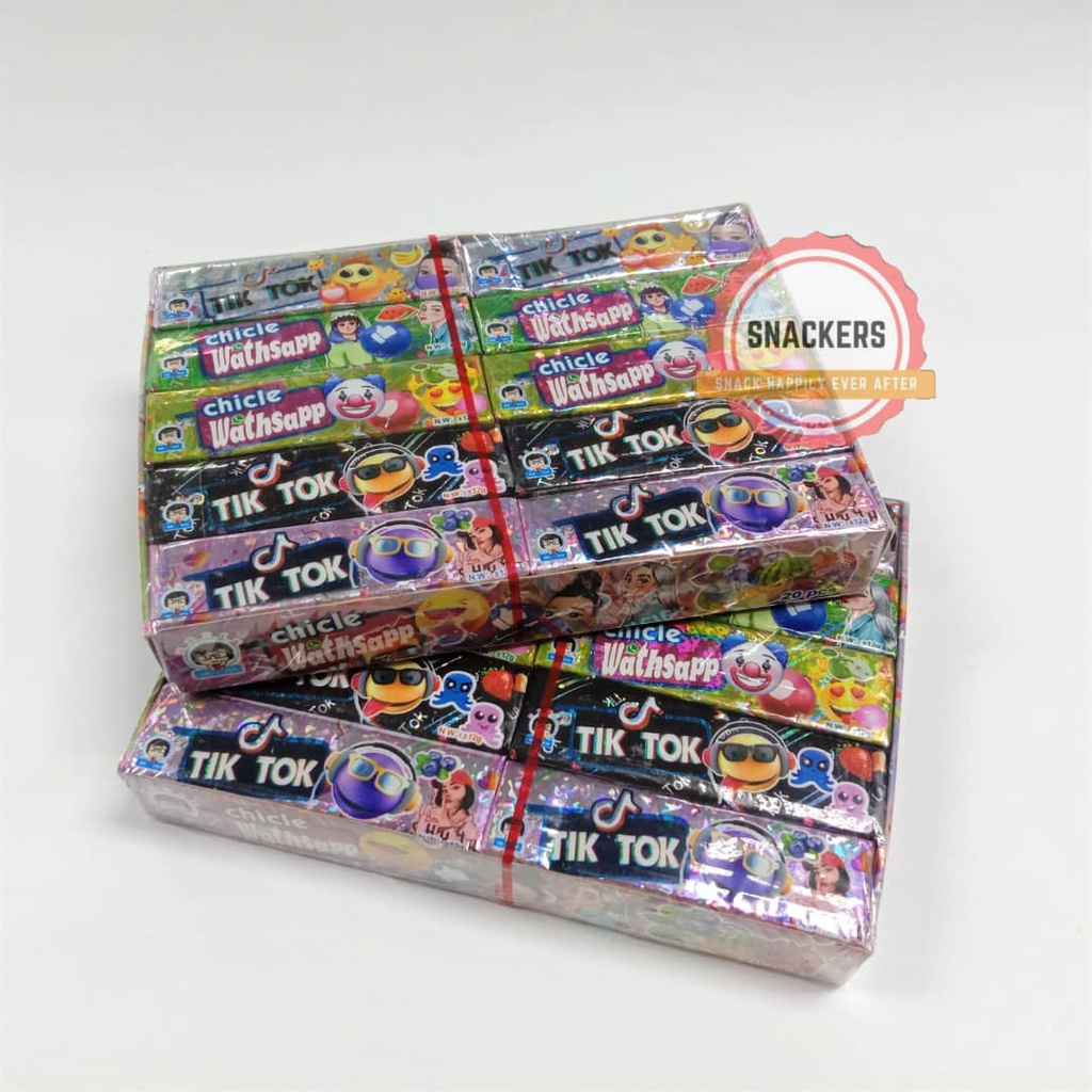🔥Viral Tiktok🔥 Hepin 20Pcs Chewing Gum Tik Tok Chewing Gum with Tattoo