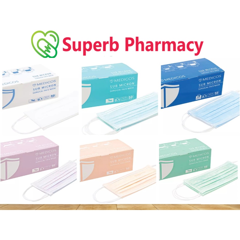 MEDICOS Ultra Soft 4ply Sub Micron Surgical Face Mask [ASTM LEVEL 2]50