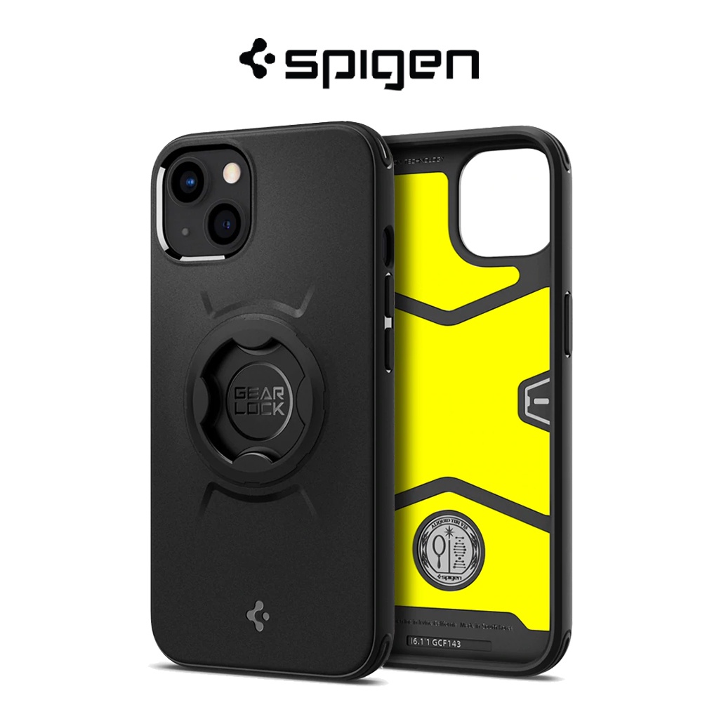 Spigen Gearlock iPhone 13 Case Bike Mount Case Black Casing Extreme Drop Protection BuiltIn