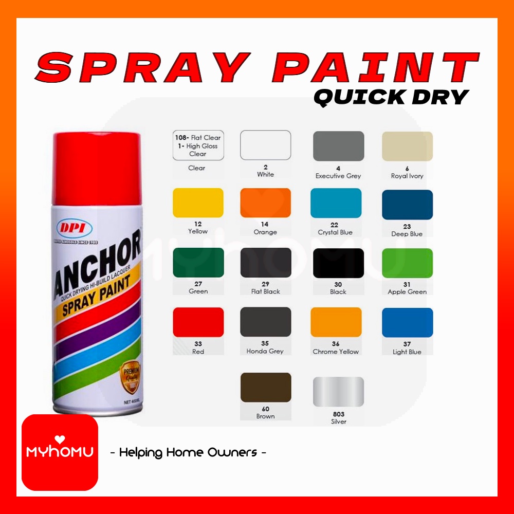 ANCHOR SPRAY PAINT QUICK DRY DPI SPRAY / BOSSMAN (STANDARD COLOR) CAT