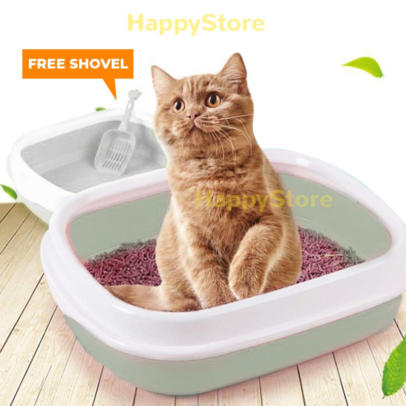 Cat Kitten Litter Box Toilet Tray Potty Sand Basin Kitty Pet Poo Poop