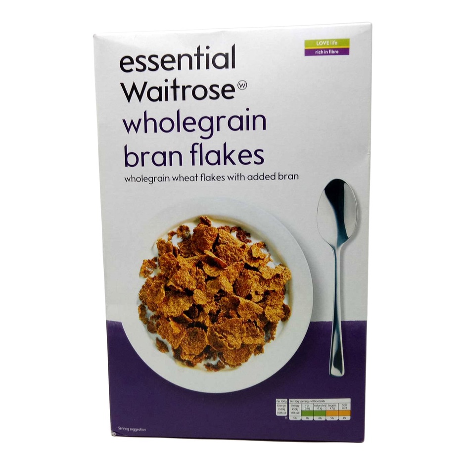 Essential Waitrose Wholegrain Bran Wheat Flakes 750g Shopee Malaysia