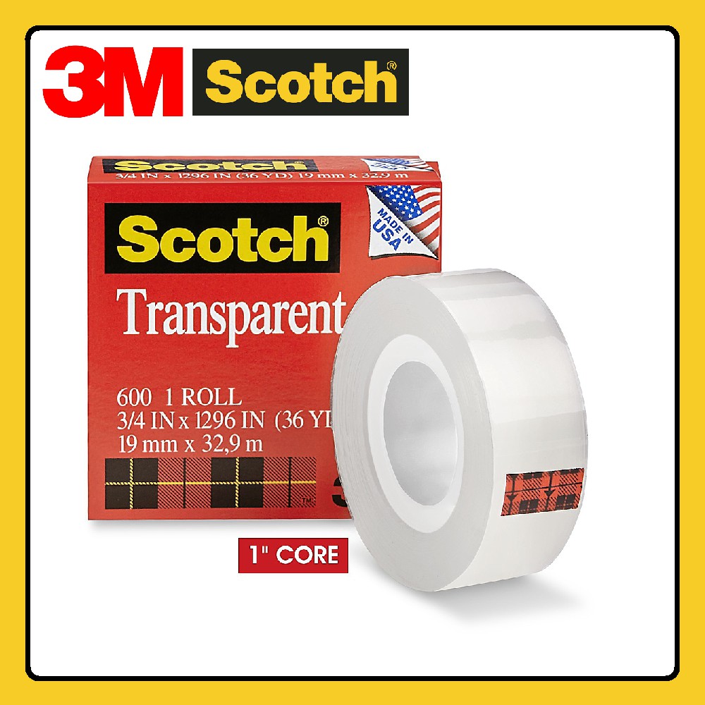 3M Scotch Transparent Tape 600 36yds Shopee Malaysia