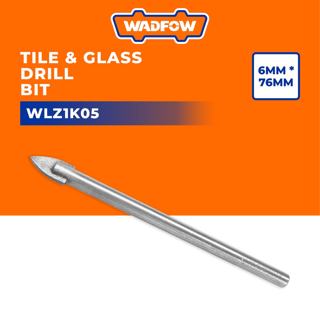 WADFOW Tile & Glass Drill Bit Head High Quality TCT Tip CrV Steel (6mm