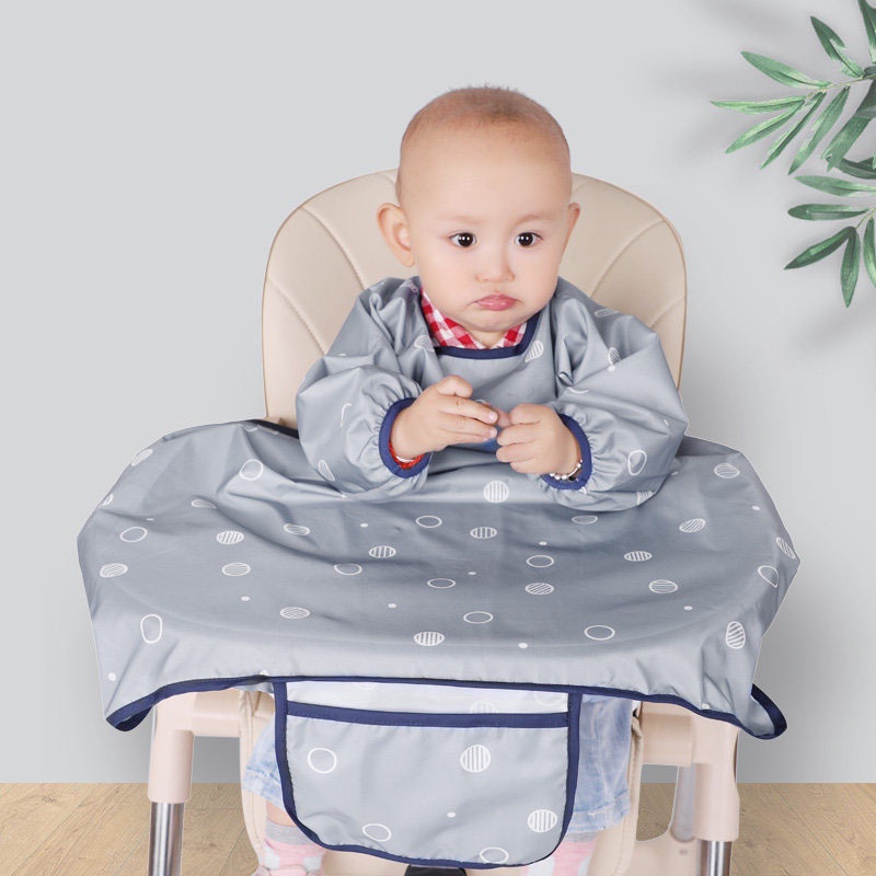 Long Sleeve Bibs For Babies, Toddler AllInOne Weaning Bib, Baby