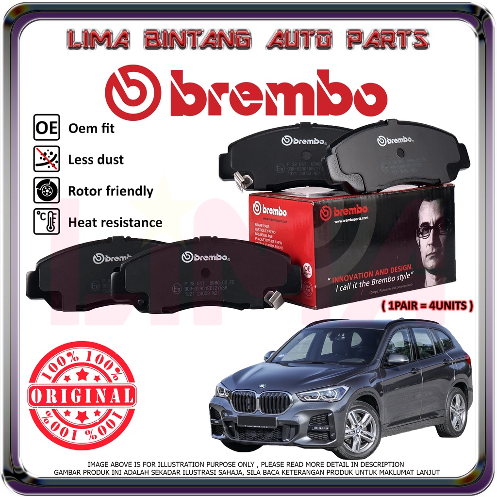 Bmw X1 F48 Front / Rear Brake Pads , Disc Brake Pad Brembo *Original