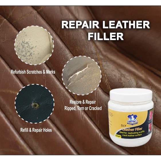 OTTER LEATHER FILLER Vinyl Repair Filler Compound for Leather Cracks