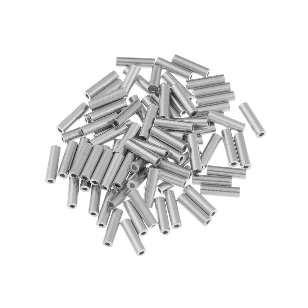 Letter 100pcs Lot Portable Line Crimping Sleeves Stainless Steel Crimp