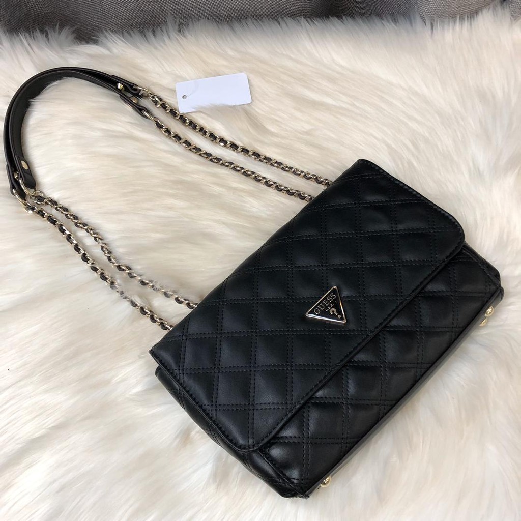 Guess Women's Crossbody Sling Bag Black (Without Dust Bag) Shopee