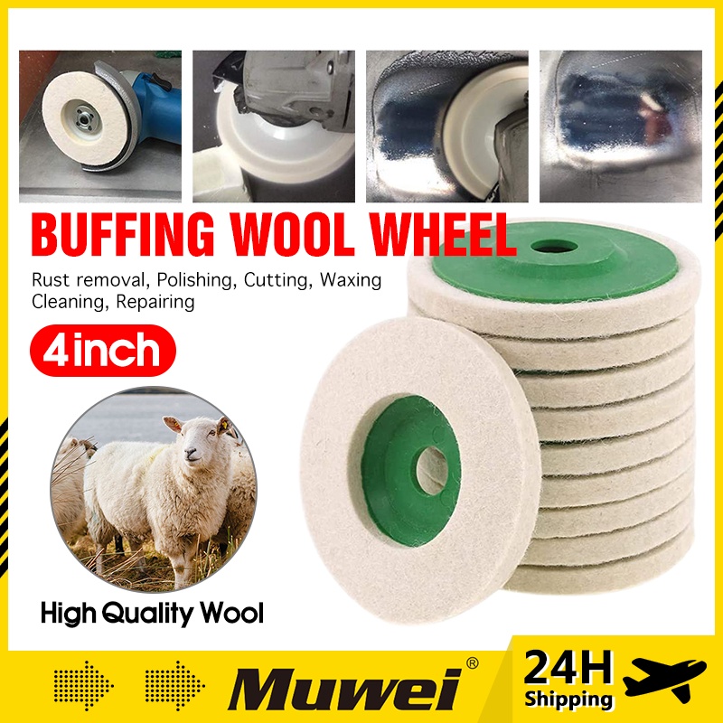 1Pcs 4" ( 100mm ) Wool Polishing Sponge Polishing Wool for Stainless