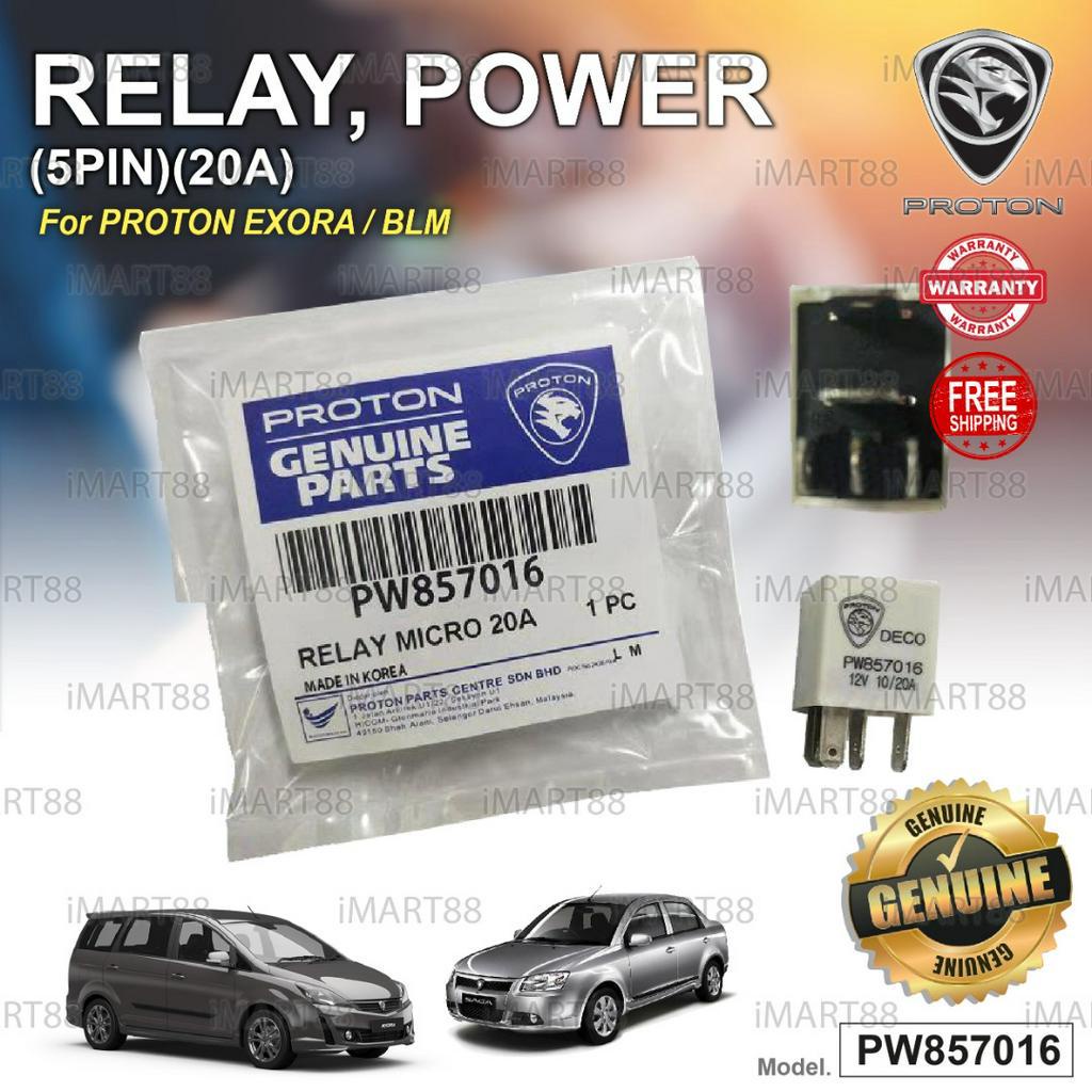 Original Proton Exora Saga Fl Flx BLM Gen 2 Persona Power Relay PW857016 5 Pins 10/20A 12V