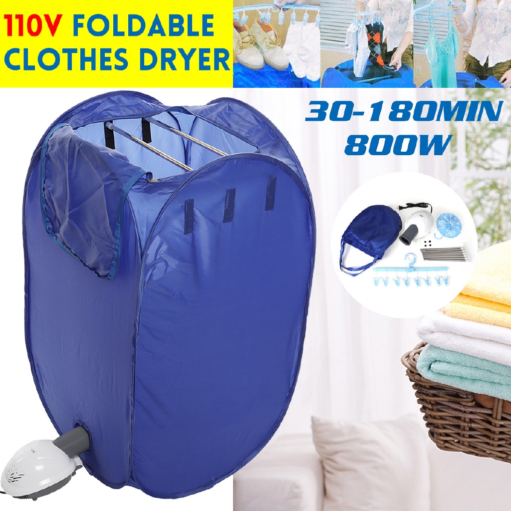 800W Mini Portable Electric Clothes Dryer Folding Travel Quick Drying