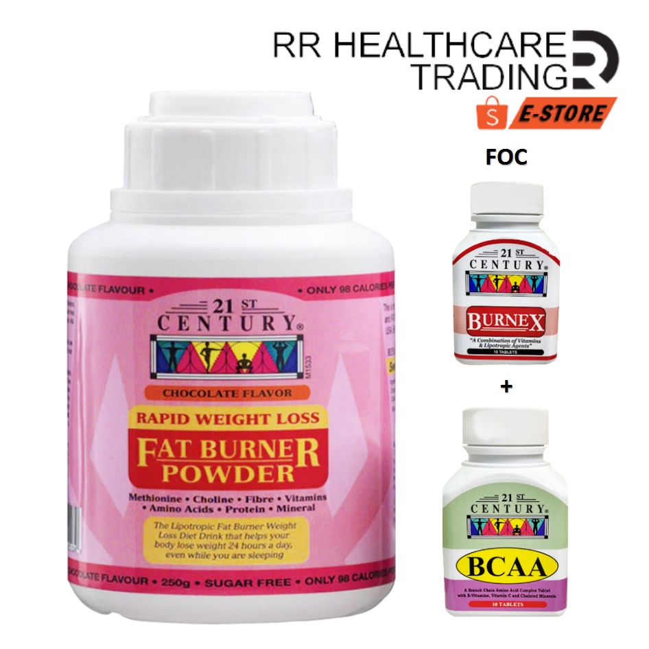 21st Century Fat Burner Powder 250g FOC Burnex 10s & BCAA 10s Shopee Malaysia