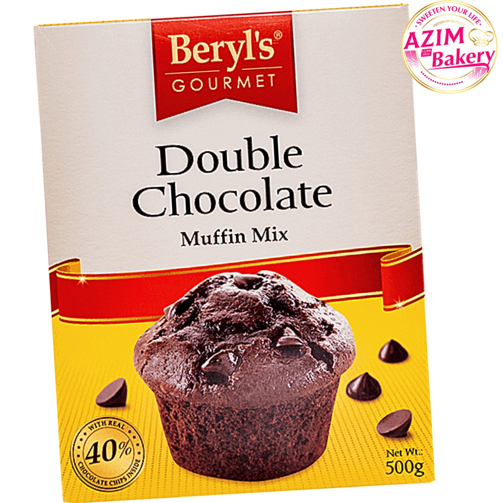 Beryl's Gourmet Double Chocolate Muffin Mix 500g Muffin Premix