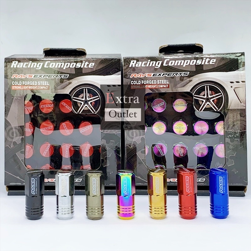 Rass Rays Nut Panjang Rays Tyre Nut Rays Racing Nut Rays Steel Nut Besi