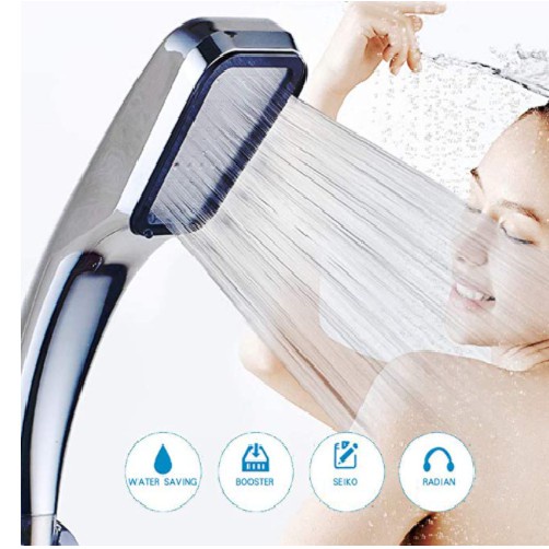 Shower Head 300 holes High Pressure Boosting Water Saving Rain Shower