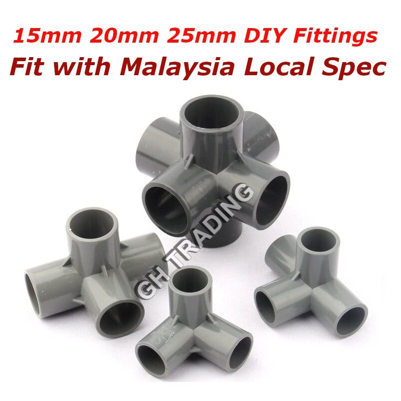DIY PVC FITTING MALAYSIA SPEC 15MM 20MM 25MM (1/2" 1") PVC PIPE