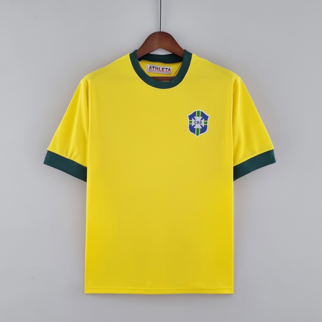 1970 BRA Home Retro Soccer Jersey Football Shopee Malaysia
