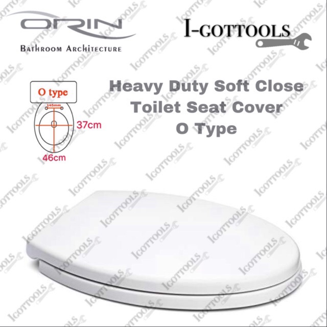 ORIN Heavy Duty Soft Close Toilet Seat Cover O Shaped Shopee Malaysia