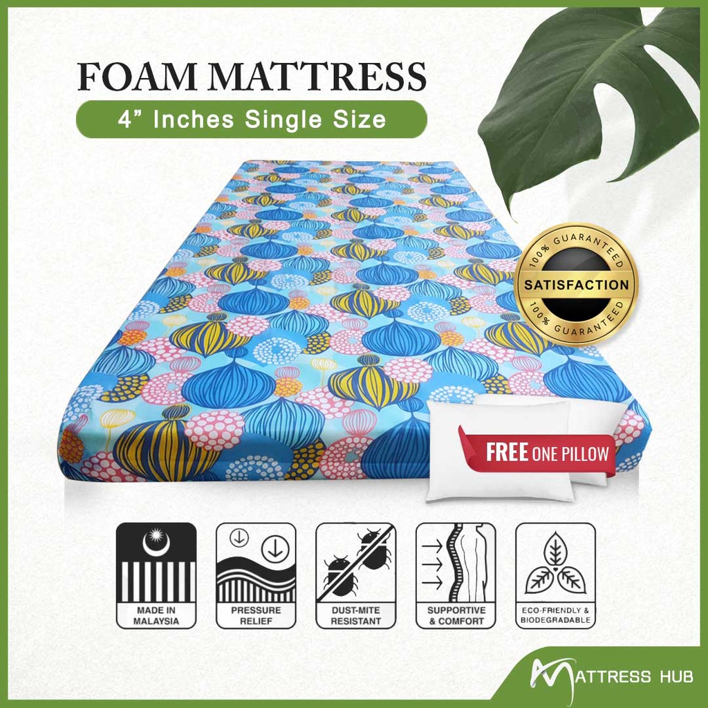 [READY STOCK + FREE PILLOW+FREE DELIVERY] Single Size 4" & 5" HD FOAM