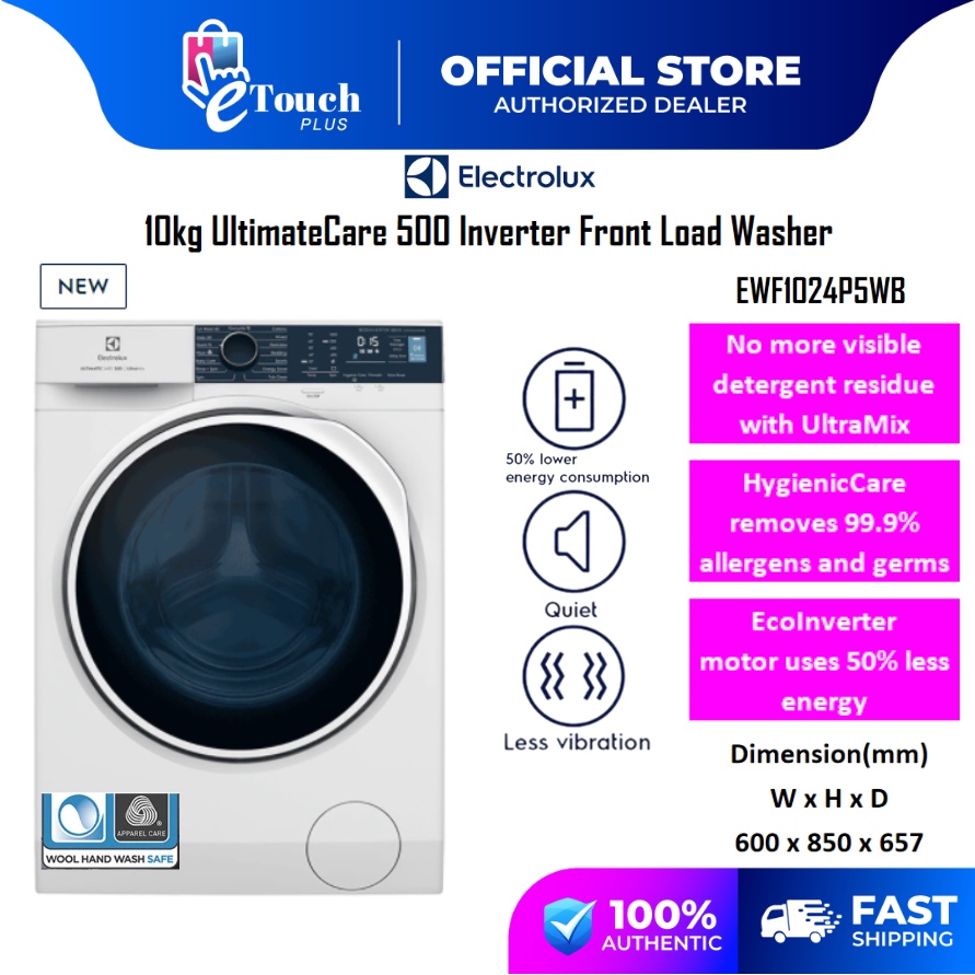 Electrolux 10kg Ultimatecare 500 Front Load Washing Machine EWF1024P5WB