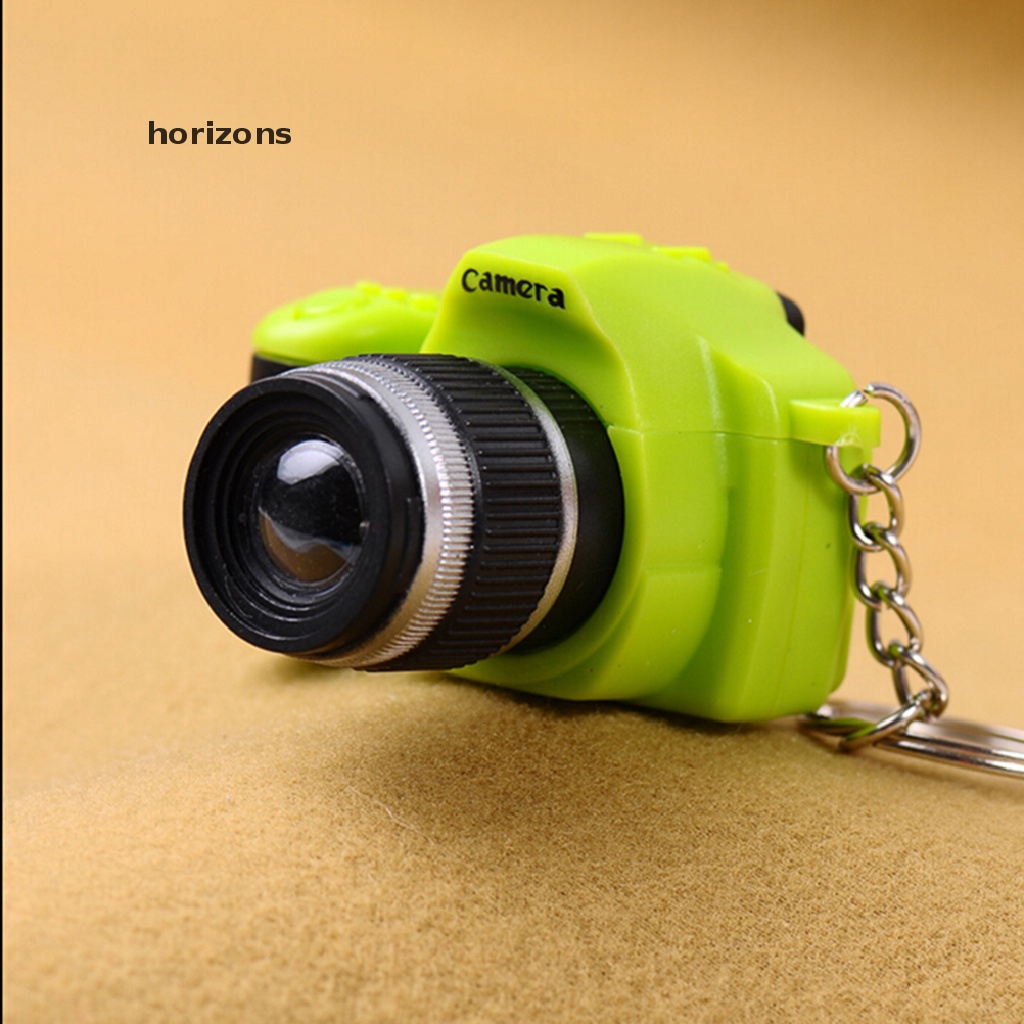 [horizons] Cute Mini Toy Camera Charm Keychain With Flash Light&Sound