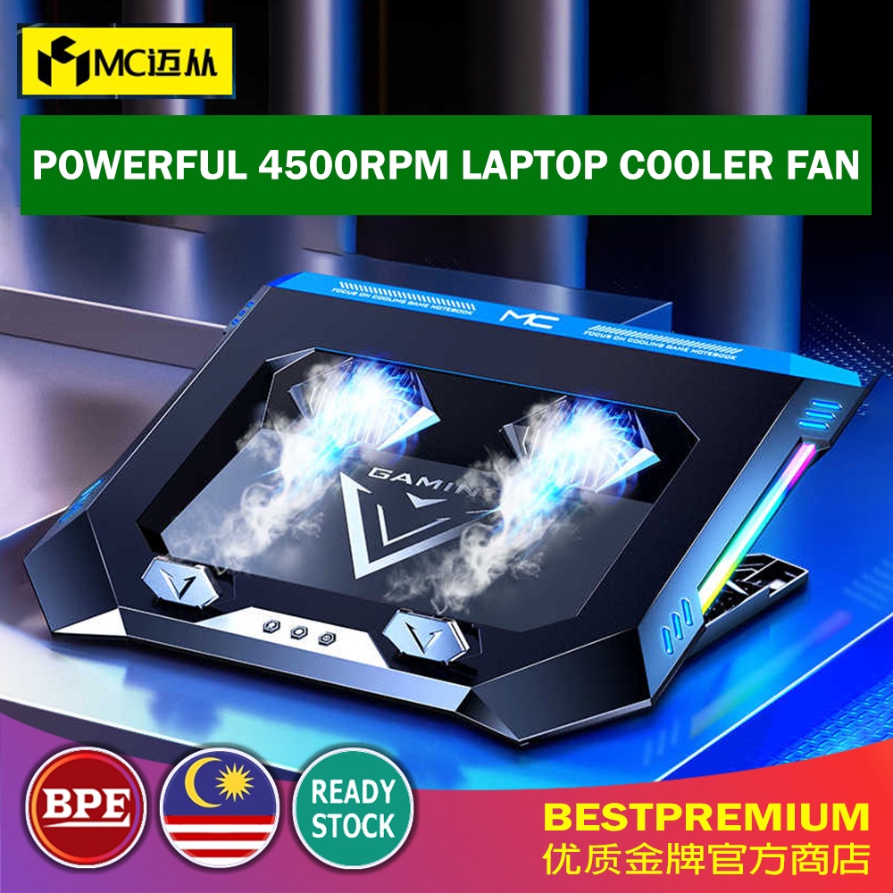 Ready MC Gaming Laptop Cooler 4500RPM Laptop Fan Cooling Pad Laptop fan