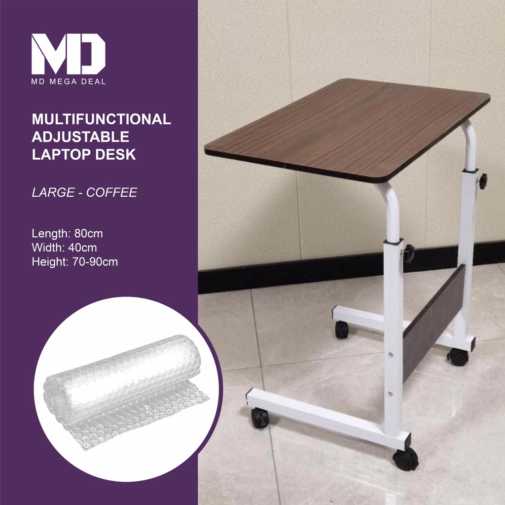 《Mega Deal》Multifunctional L60/80cm Adjustable Bedside Laptop Table