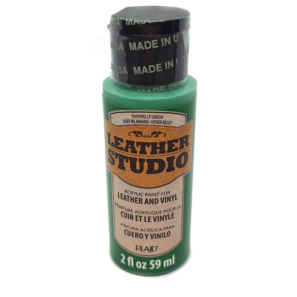 Kelly Green Color 1 bottle, Made in USA Water based Leather dye