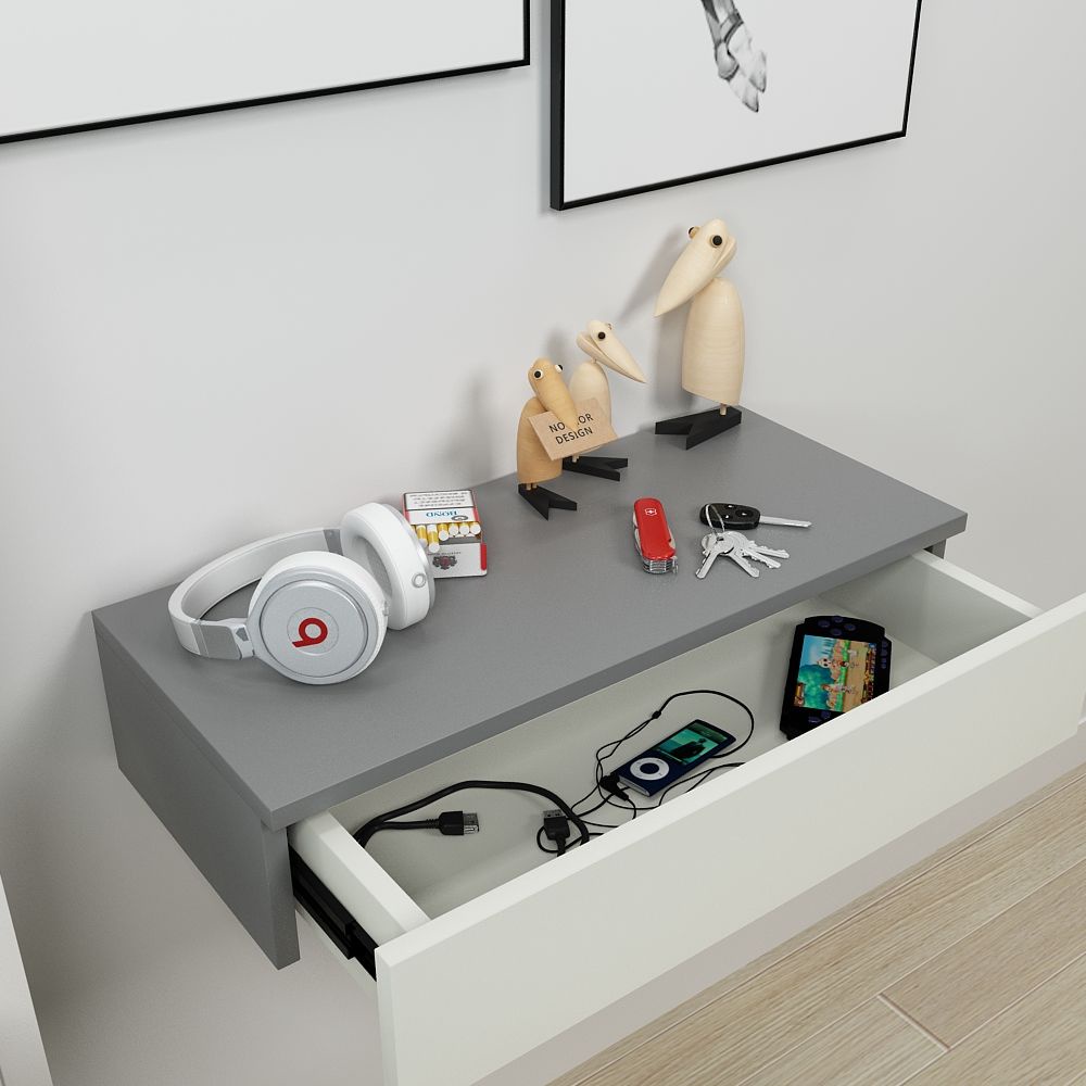 Simple Wall Hanging Bedside Table Small Apartment Closet Bedroom