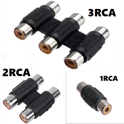 RCA (Female) to RCA (Female) Connector AV Cable Plug Jack Adapter for