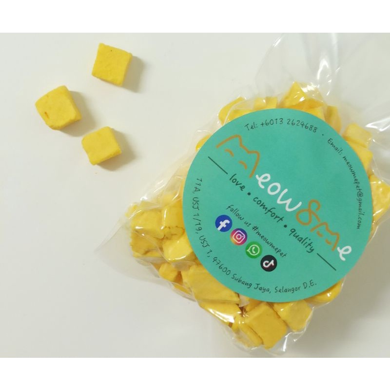 Freezedried Egg Yolk Cat Treat Snack Food / Snek Kucing 100g Shopee