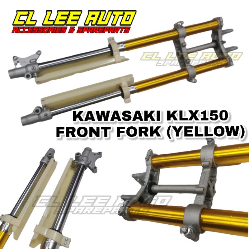 Kawasaki KLX150 Fork Depan KLX 150 Front Upside Down Alloy Complete Set