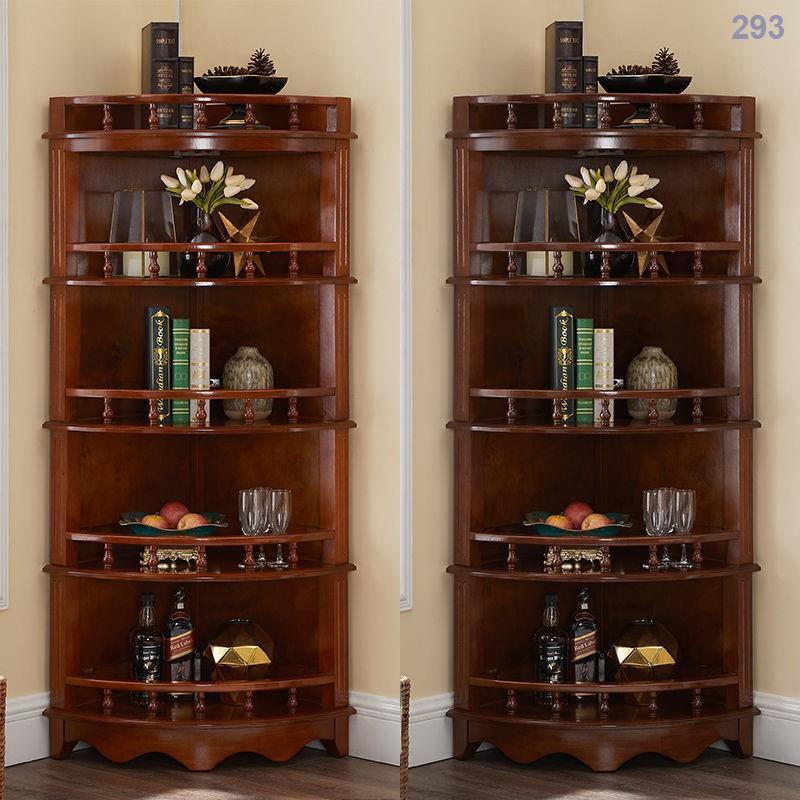 American corner shelf corner solid wood living room triangle