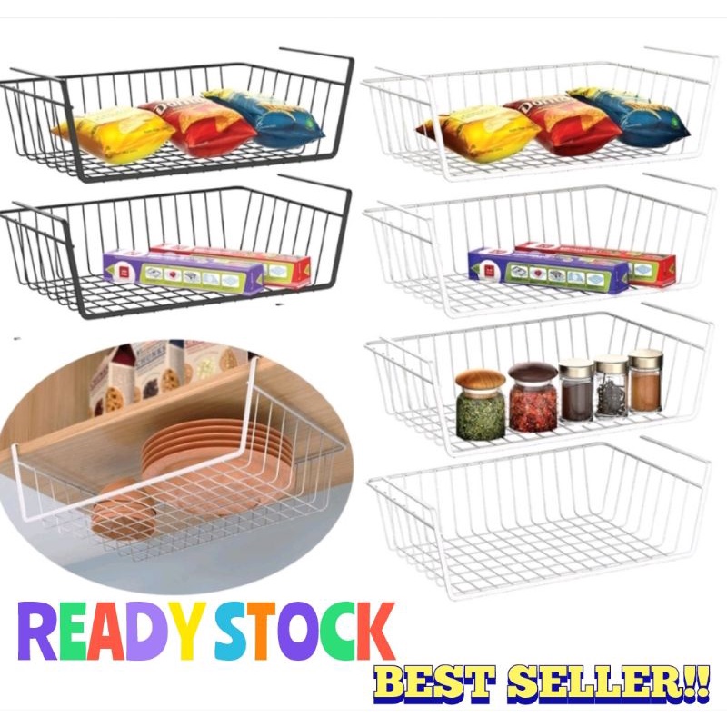 rak slide bawah meja kerja study CLIP ON BASKET Storage