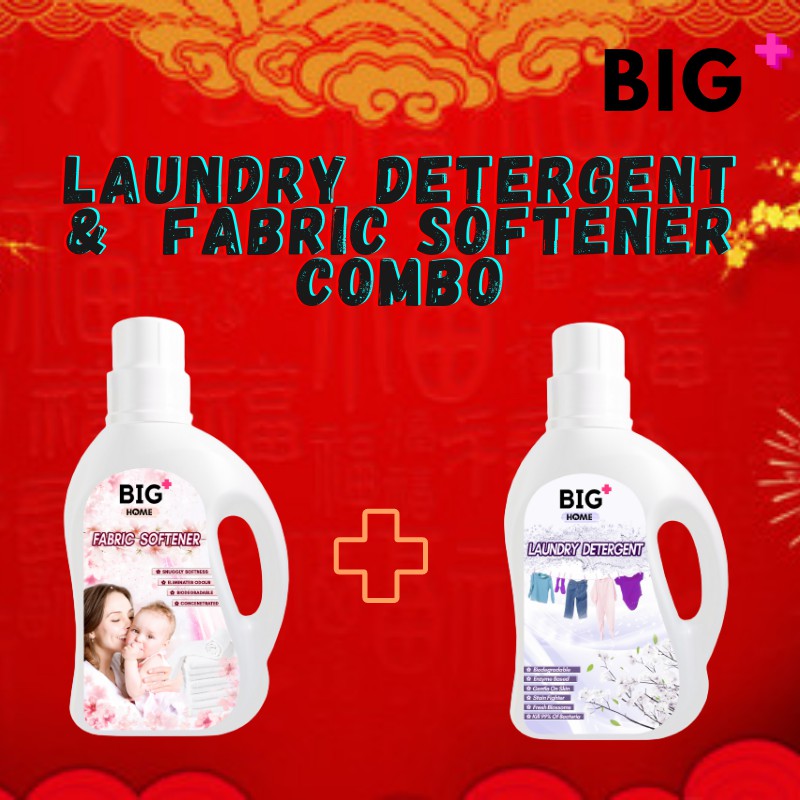 BIG+ Laundry Detergent & Fabric Softener Super Cleaning Biodegradable