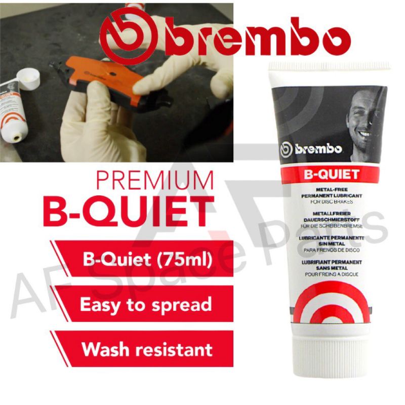 BREMBO BQUIET BRAKE GREASE (75ML) GENUINE METAL FREE PERMANENT