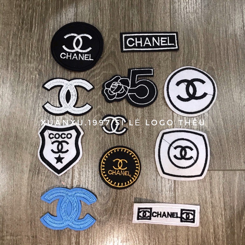 Max Value Sticker. Chanel embroidered logo with many patterns, chanel
