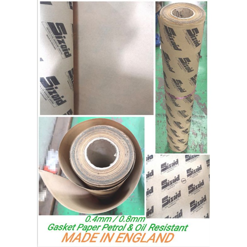 Sizoid Gasket Paper 0.4mm / 0.8mm MADE IN ENGLAND Petrol & Oil