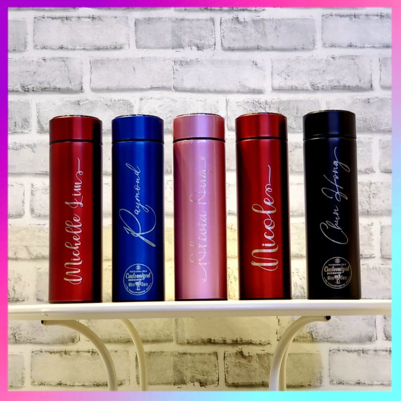 Personalized Customized Laser Engraved LED TOUCHSCREEN 480ML THERMOS