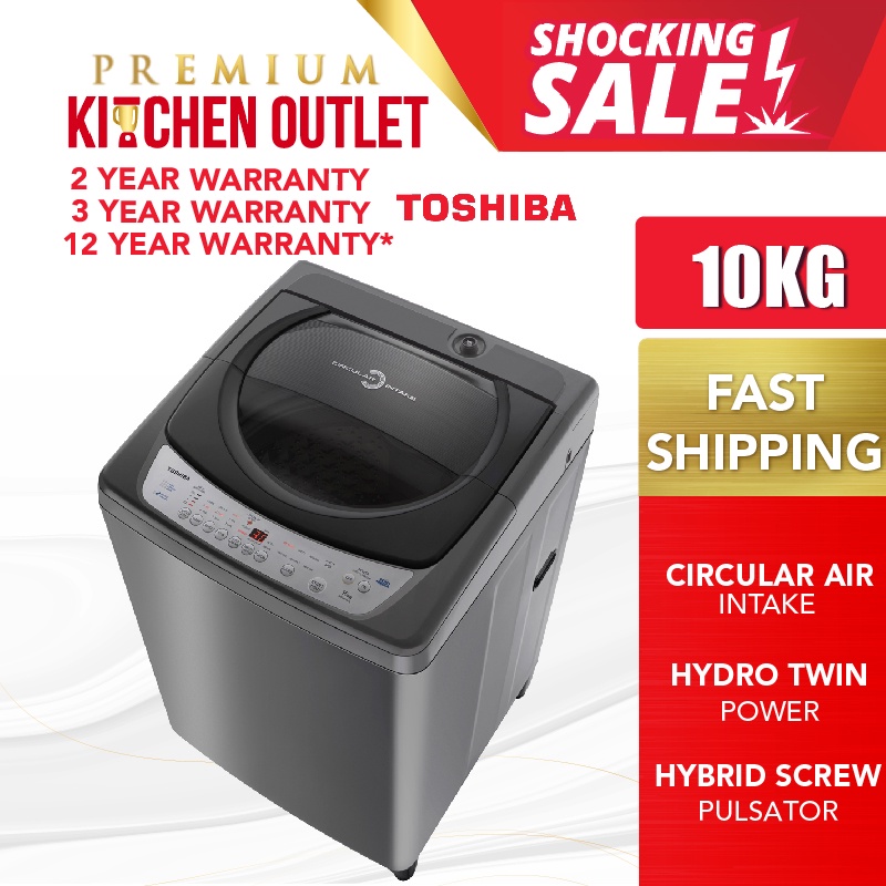 Toshiba 10KG Washing Machine AWH1100GM (SM) Sharp 10KG DD Inverter