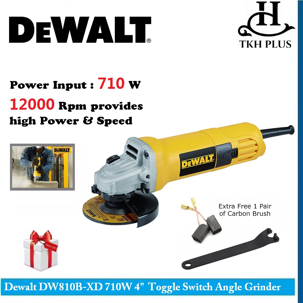 Dewalt DW810BXD 710W 100mm 4" Toggle Switch Angle Grinder Shopee